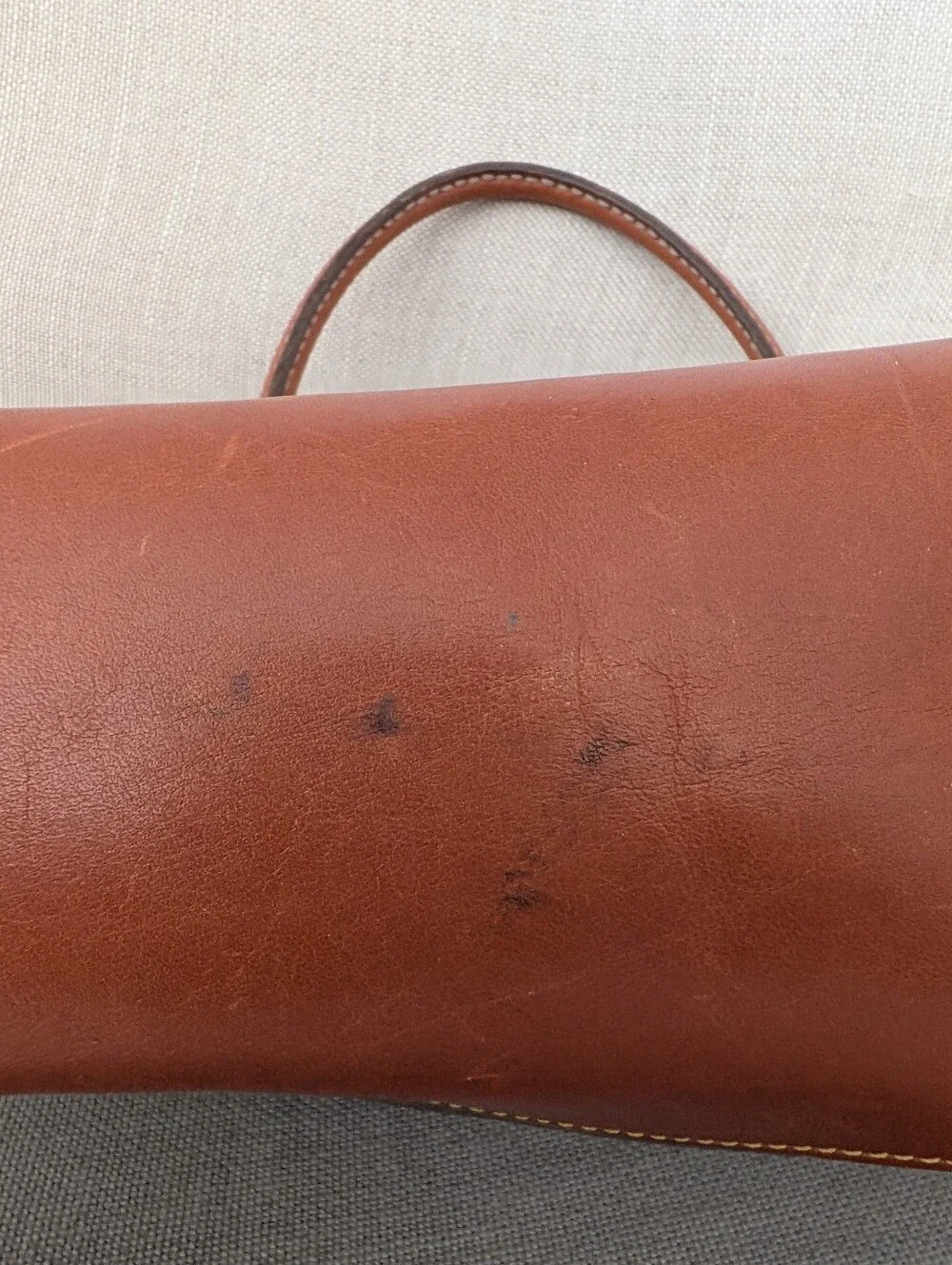 Vintage Dooney & Bourke All-Weather Leather Satchel Tan & Brown Bag
